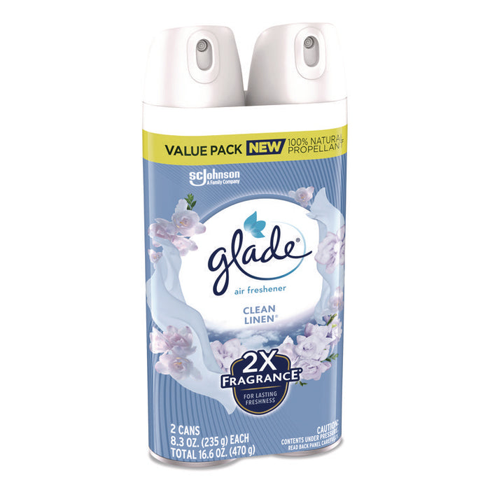 Air Freshener, Clean Linen, 8.3 oz, 2/Pack