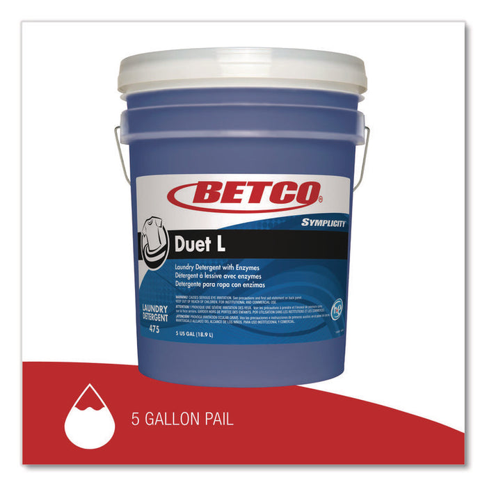 Symplicity Duet L Laundry Detergent, Fresh Scent, 5 gal Pail