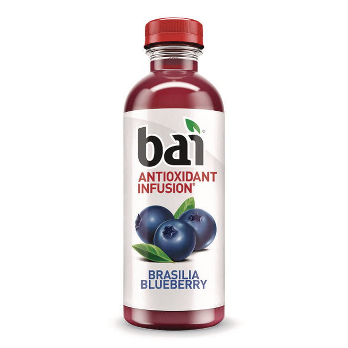 Antioxidant Infused Beverage, Brasilia Blueberry, 18 oz Bottle, 12/Carton