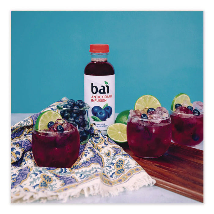 Antioxidant Infused Beverage, Brasilia Blueberry, 18 oz Bottle, 12/Carton