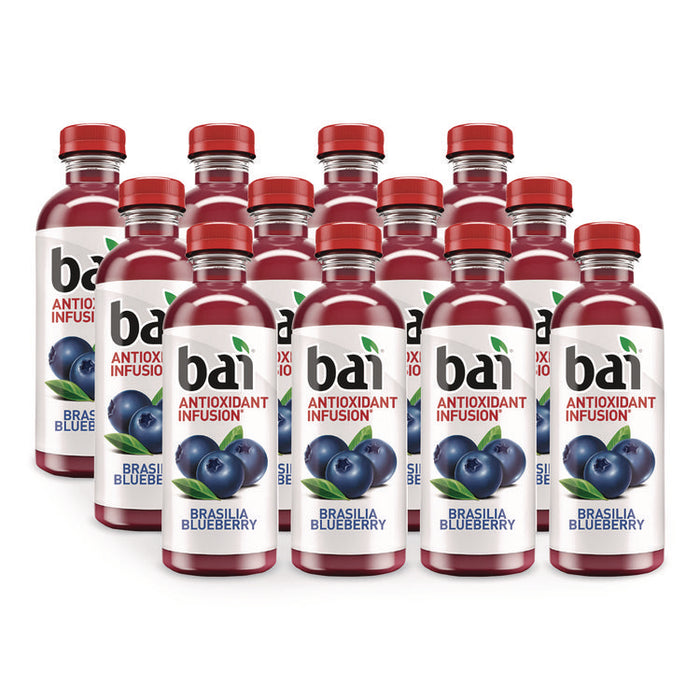 Antioxidant Infused Beverage, Brasilia Blueberry, 18 oz Bottle, 12/Carton