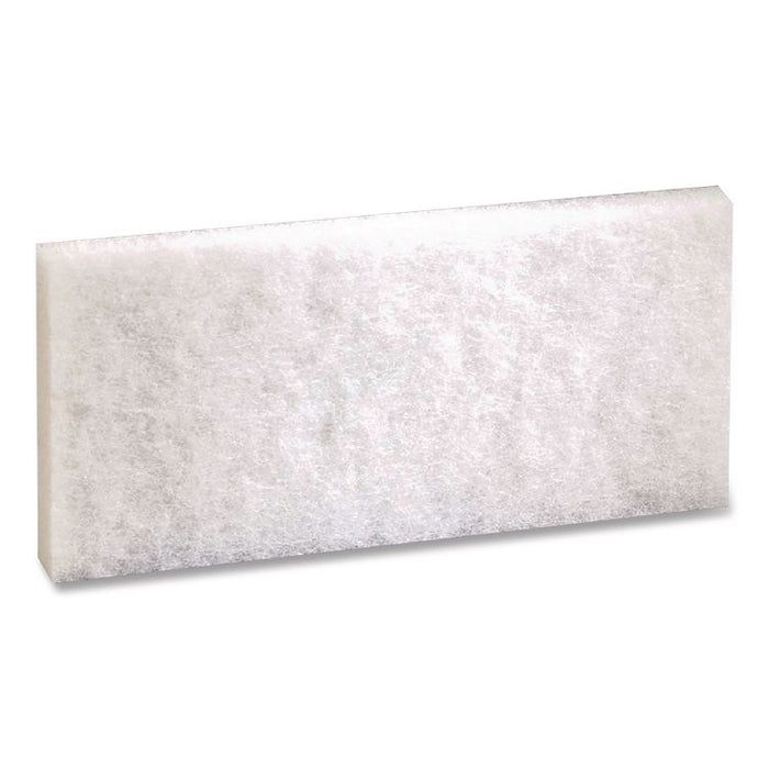 Doodlebug White Utility and Burnish Pads, 4.62 x 10, White, 10/Carton