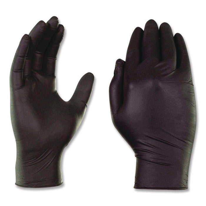 Nitrile Exam Gloves, Powder-Free, Medium, 3 mil Thick, Black, 100/Box