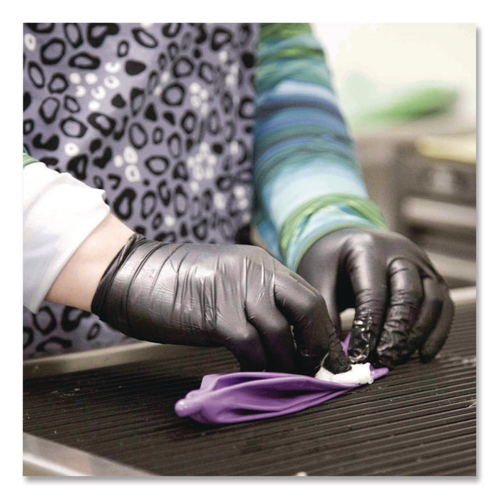 Nitrile Exam Gloves, Powder-Free, Medium, 3 mil Thick, Black, 100/Box