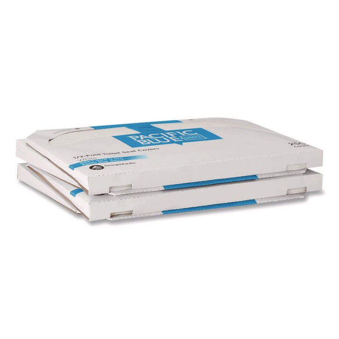 Safe-T-Gard Half-Fold Toilet Seat Covers, Half-Fold, 14.5 x 17.44, White, 250/Pack, 4 Packs/Carton