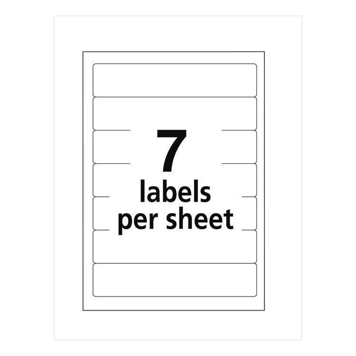 Printable 4" x 6" - Permanent File Folder Labels, 0.69 x 3.44, White, 7/Sheet, 36 Sheets/Pack, (5215)