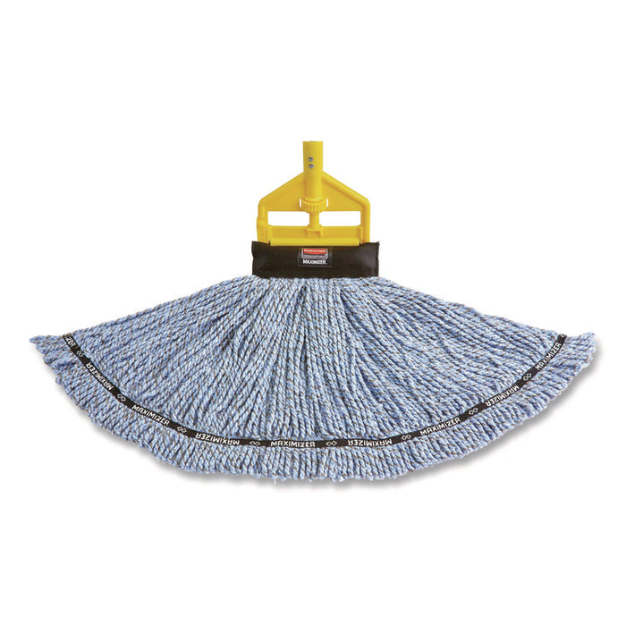 Invader Aluminum Side-Gate Wet-Mop Handle, Vinyl Coating, 60", Gray/Yellow