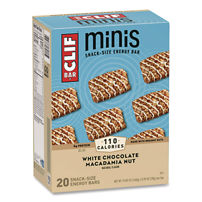 Energy Bar Minis, White Chocolate Macadamia Nut, 1 oz Bar, 20/Box