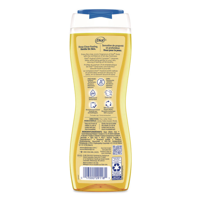 Body Wash Advanced Clean Gold, Original Gold Scent, 16 oz, 6/Carton