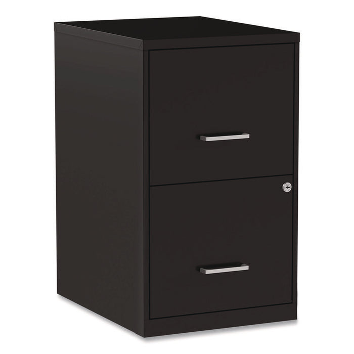 Soho Vertical File Cabinet, 2 Drawers: File/File, Letter, Black, 14" x 18" x 24.1"