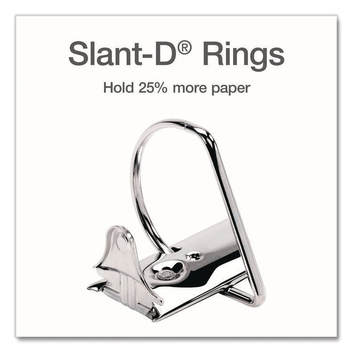 XtraLife ClearVue Non-Stick Slant-D Ring Binder, 3 Rings, 1" Capacity, 11 x 8.5, White