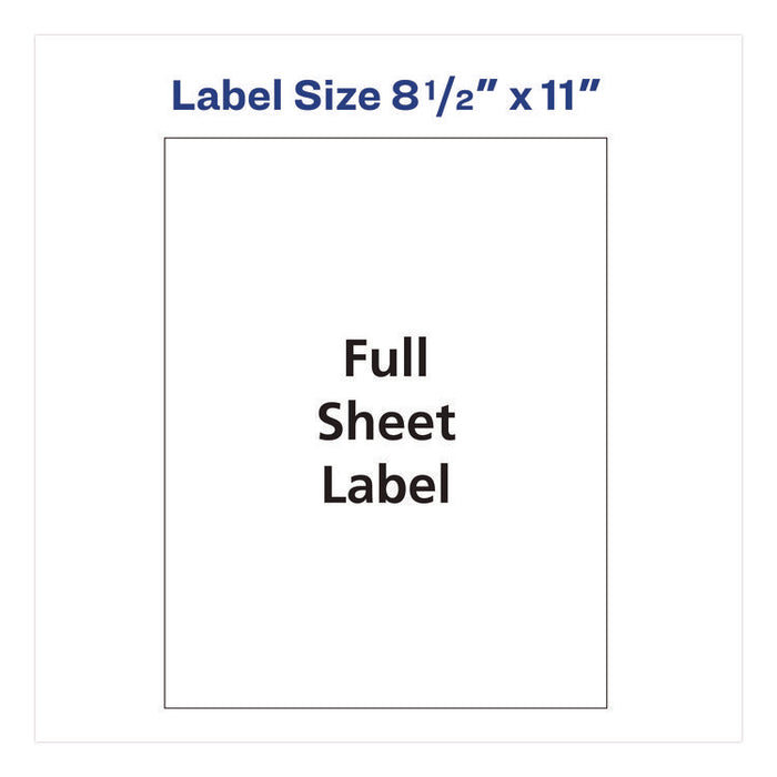 White Shipping Labels-Bulk Packs, Inkjet/Laser Printers, 8.5 x 11, White, 250/Box