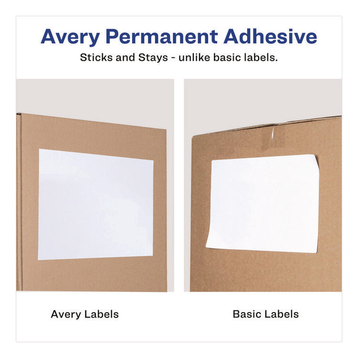 White Shipping Labels-Bulk Packs, Inkjet/Laser Printers, 5.5 x 8.5, White, 2/Sheet, 250 Sheets/Box