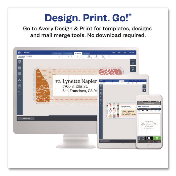 White Shipping Labels-Bulk Packs, Inkjet/Laser Printers, 3.5 x 5, White, 4/Sheet, 250 Sheets/Box