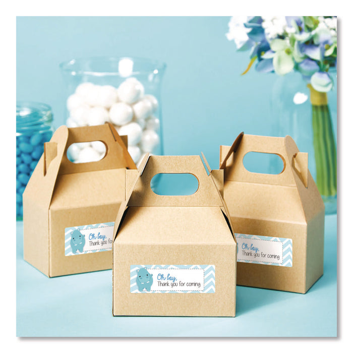 Vibrant Laser Color-Print Labels w/ Sure Feed, 0.75 x 2.25, White, 750/PK