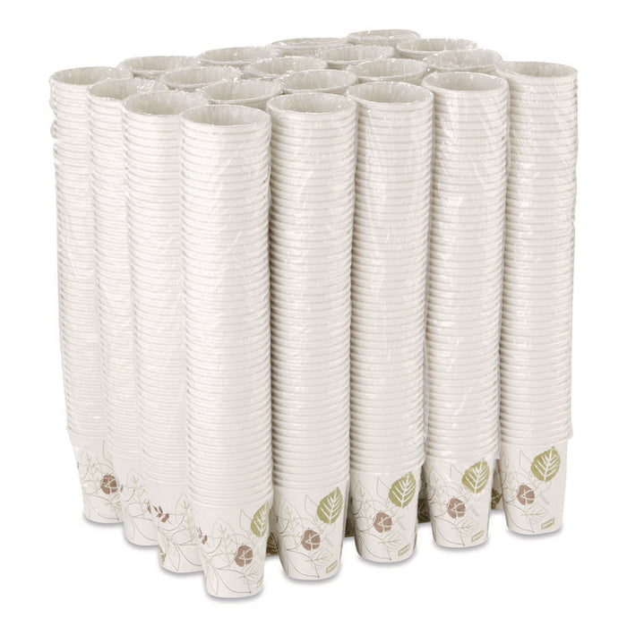 Pathways Paper Hot Cups, 12 oz, White/Brown, 50/Pack