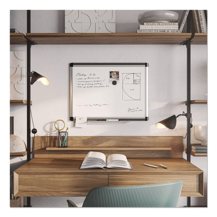 PINIT Magnetic Dry Erase Board, 24" x 18" (Actual Size: 23" x 17"), White Surface, Satin Aluminum Frame