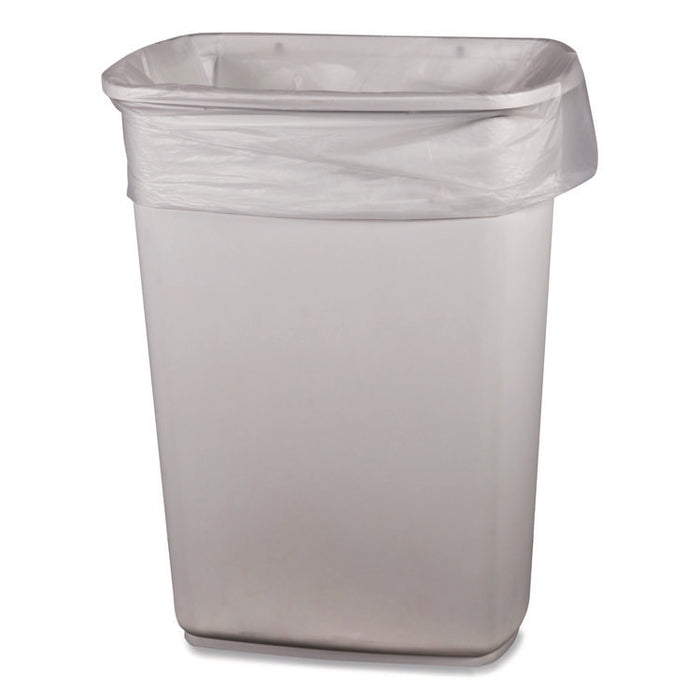 Low-Density Waste Can Liners, 16 gal, 0.5 mil, 24 x 32, Clear, Perforated Roll, 500/Carton