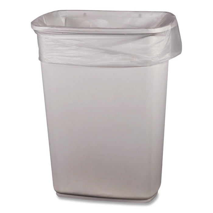 Low-Density Waste Can Liners, 30 gal, 0.5 mil, 30 x 36, Clear, Perforated Roll, 250/Carton