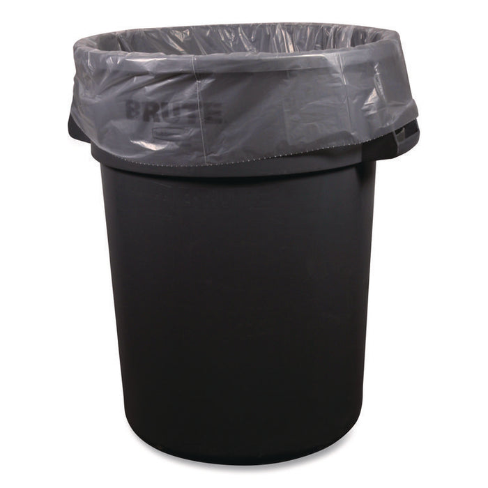 Low-Density Waste Can Liners, 60 gal, 0.9 mil, 38 x 58, Clear, Perforated Roll, 100/Carton
