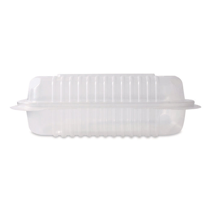Polypropylene Plastic Hinged Container, 6 x 9 x 2.97, Clear, Plastic, 125/Pack, 2 Packs/Carton