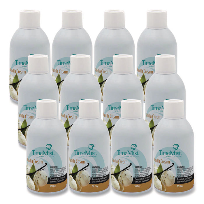 Premium Metered Air Freshener Refill, Vanilla, 5.3 oz Aerosol Spray, 12/Carton