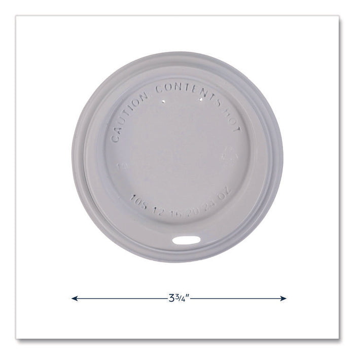 Hot Beverage Paper Cup Lids 10 oz, Fits FLAVIA 10 oz Paper Cup, White, 100/Sleeve, 10 Sleeves/Carton
