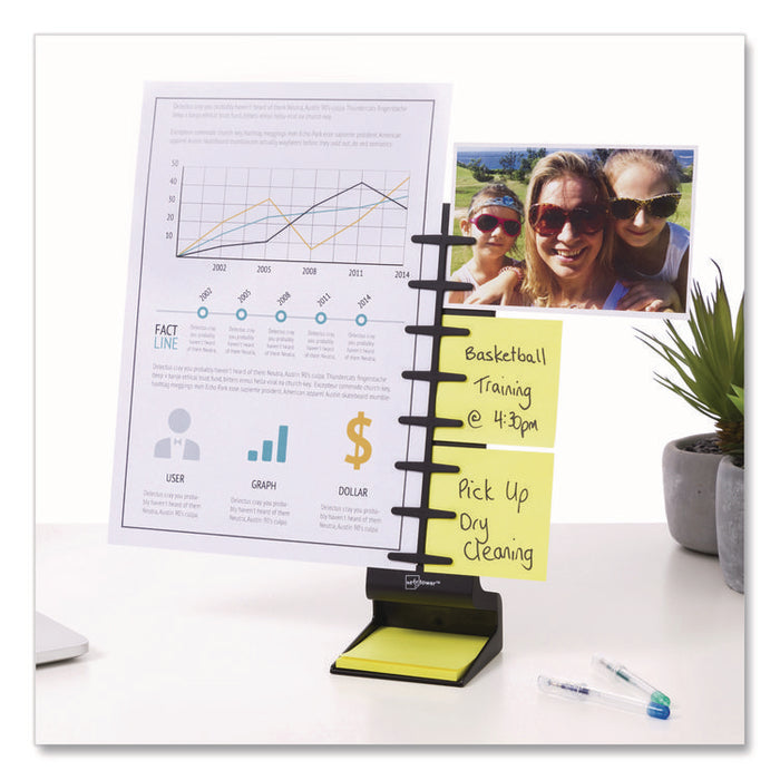 Desktop Pro Double-Wide Document Stand, Holds Up to 2 Legal Size Sheets, Plastic, Black