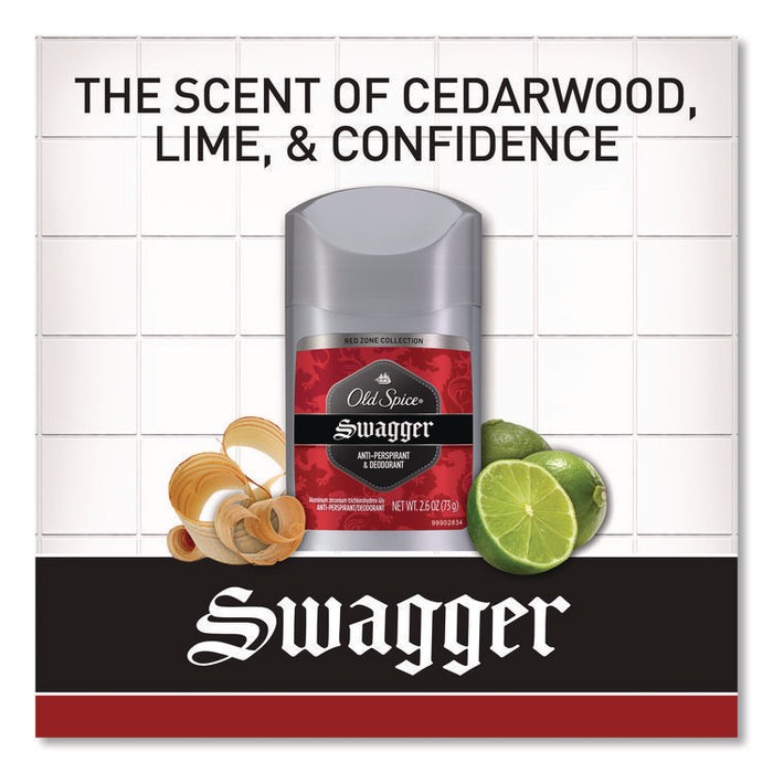 Red Collection Swagger Antiperspirant and Deodorant for Men, 0.5 oz, 24/Carton