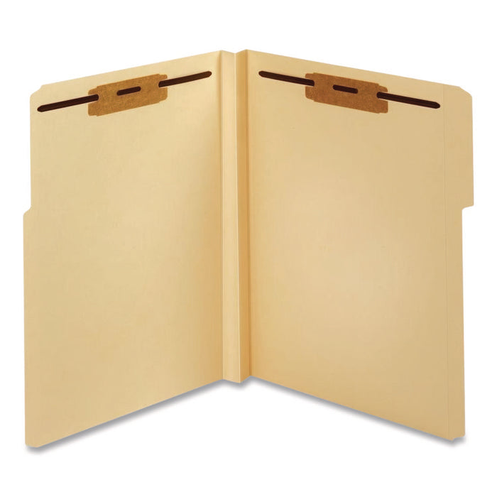 Manila Fastener Folders, 1/3-Cut Tab: Assorted, Expands 1.5", 2 Fasteners, Letter Size, Manila, 50/Box