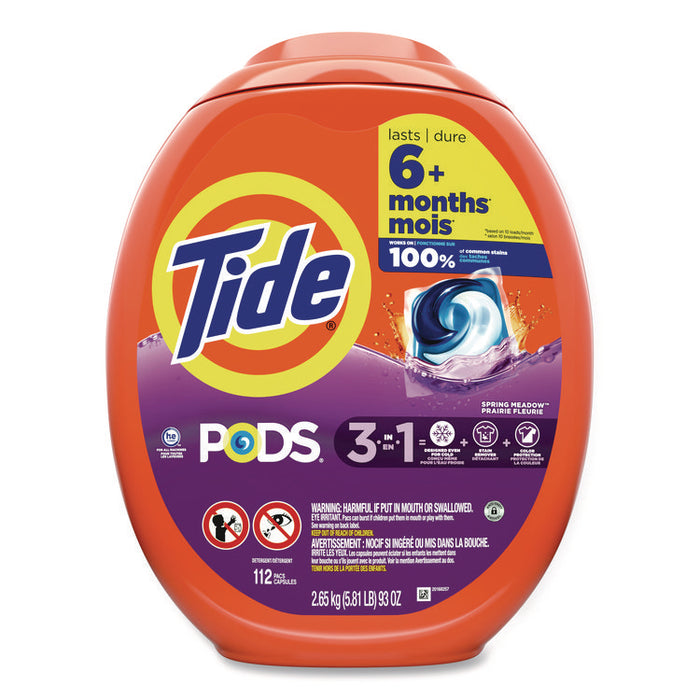 PODS Laundry Detergent, Spring Meadow Scent, 112 Pods/Tub