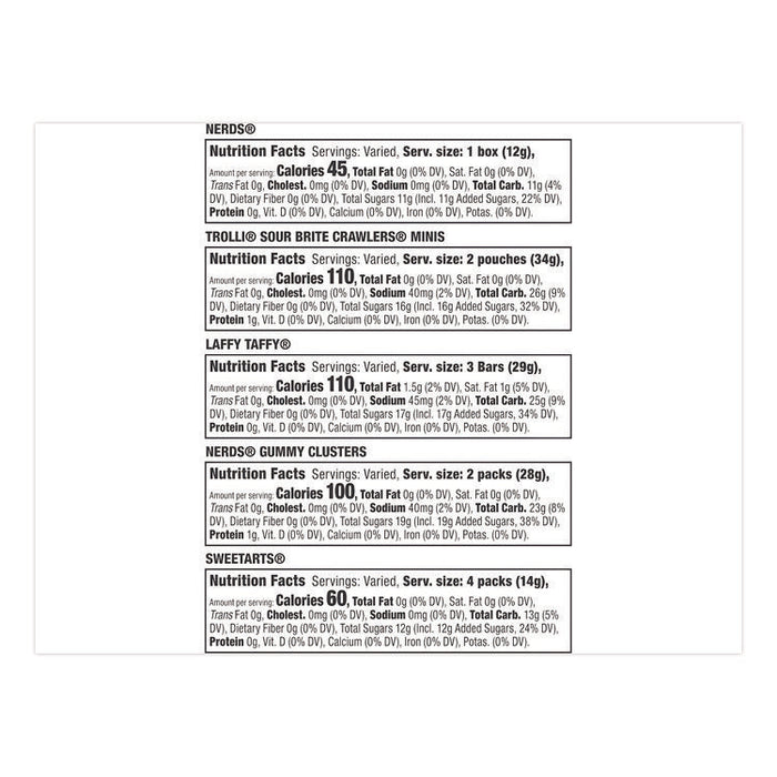 Party Mix Stand-Up Bag, 75 Pieces, Assorted Flavors, 1.7 lb Bag