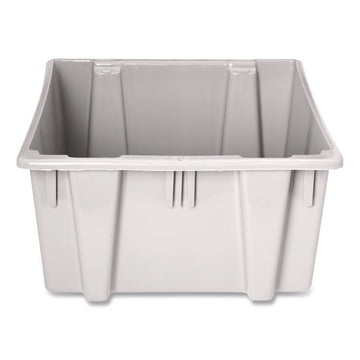 Palletote Box, 11.97 gal, 1.6 cu ft, 15.5" x 19.5" x 13", Gray