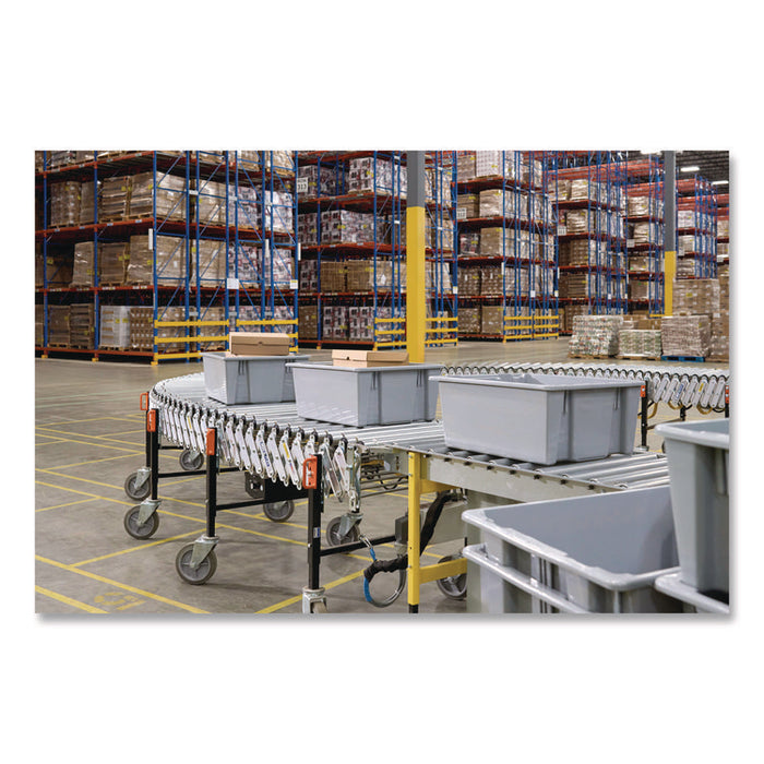 Palletote Box, 11.97 gal, 1.6 cu ft, 15.5" x 19.5" x 13", Gray