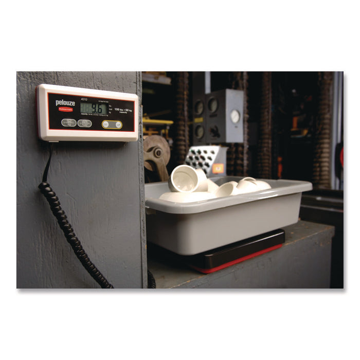 Digital Receiving Scale, 150 lb Capacity, Black/Red