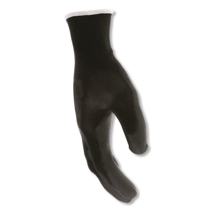 Work Gloves, 10" Long, Large, Black, 12 Pairs