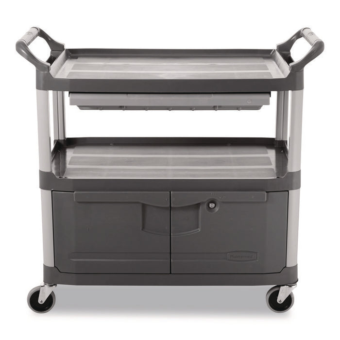 Utility Cart Replacement Parts, Door Kit with Lock, For Rubbermaid FG4094, FG4095, FG9T34, FG9T41, Structural Foam, Gray