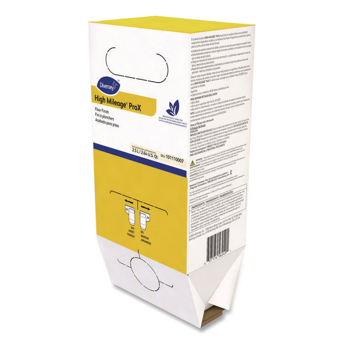 High Mileage ProX Floor Finish, 2.5 L Bag-in-Box, 6/Carton