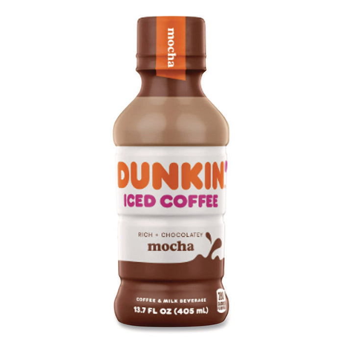 Mocha Iced Coffee Drink, 13.7 oz Bottle, 12/Carton