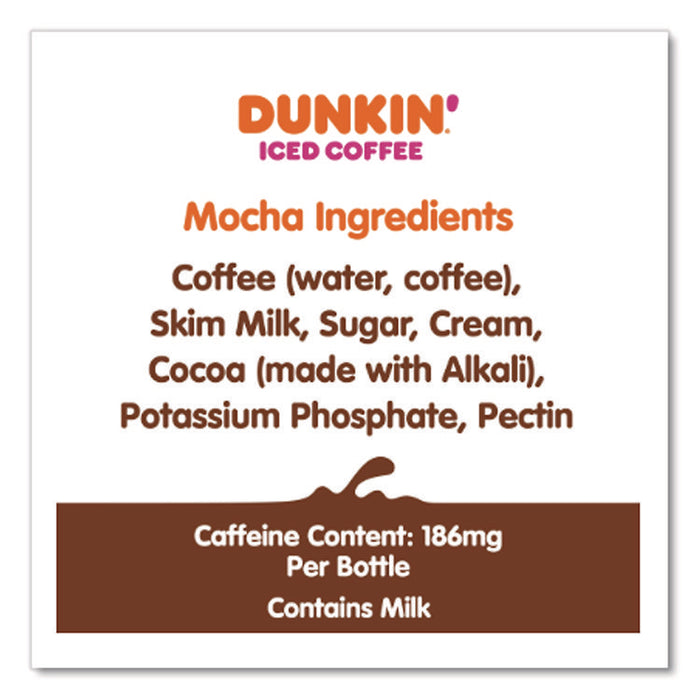 Mocha Iced Coffee Drink, 13.7 oz Bottle, 12/Carton