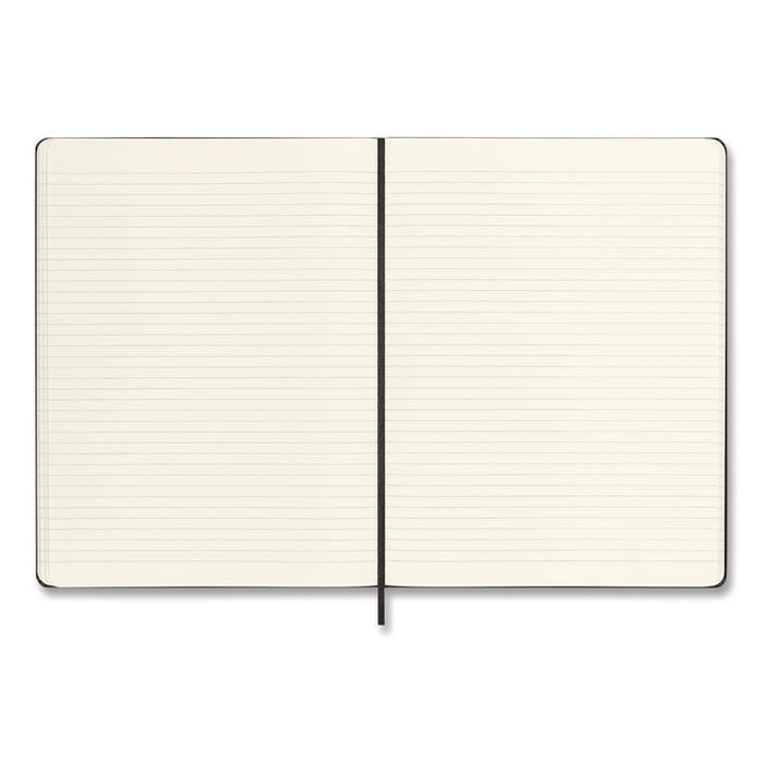Classic Colored Hardcover Notebook, 1-Subject, Narrow Rule, Black Cover, (192) 10 x 7.5 Sheets
