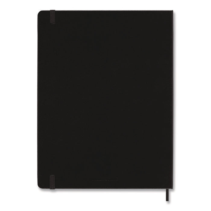 Classic Colored Hardcover Notebook, 1-Subject, Narrow Rule, Black Cover, (192) 10 x 7.5 Sheets