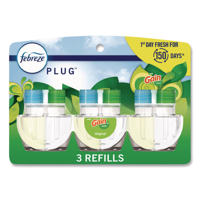 PLUG Air Freshener Refills, Gain, 2.63 oz, 3/Pack, 6 Packs/Carton