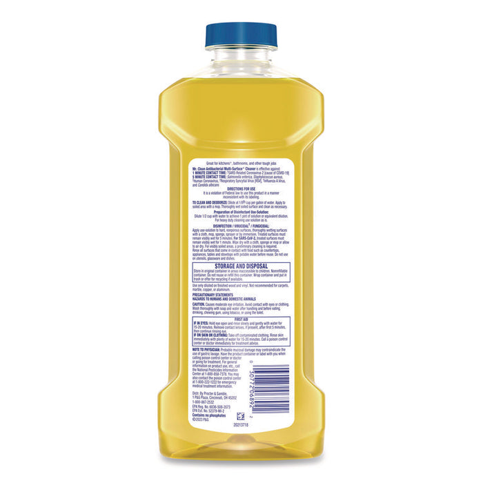 Multi-Surface Antibacterial Cleaner, Lemon Scent, 23 oz Bottle, 6/Carton