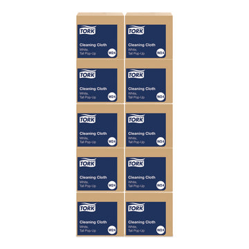 Cleaning Cloth, 8.46 x 16.13, White, 100 Wipes/Box, 10 Boxes/Carton