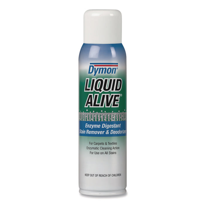 LIQUID ALIVE Enzyme Digestant Carpet and Textile Cleaner/Deodorizer, 20 oz Aerosol Spray, 12/Carton