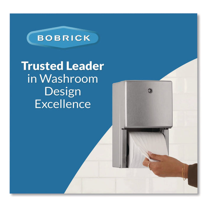 ConturaSeries Two-Roll Tissue Dispenser, 6.08 x 5.94 x 11, Stainless Steel
