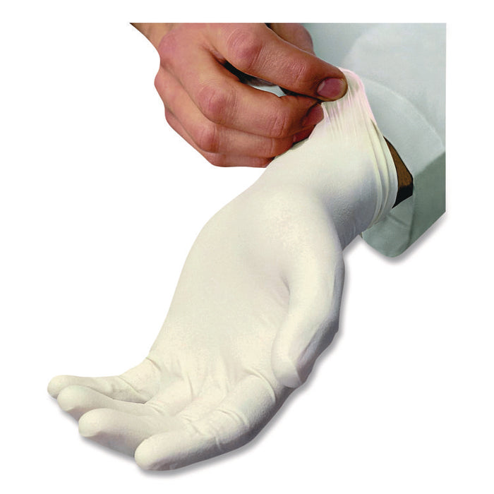 L5201 Series Powder-Free Latex Gloves, Medium, 4 mil Thick, 9" Long, Cream, 100/Box