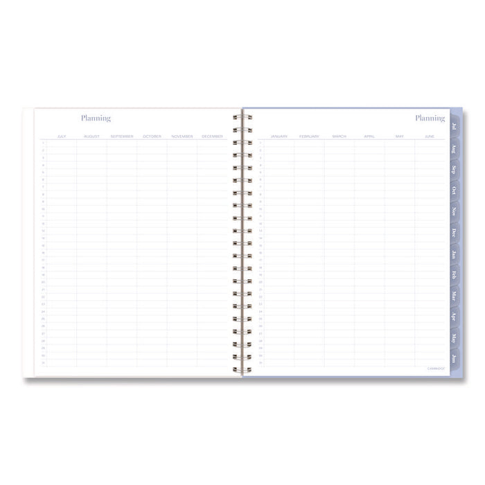 Dewdrop Academic Weekly Monthly Planner, Watercolor Floral, Blue/Gray/Purple Cover, 12-Month (July to June): 2025 to 2026
