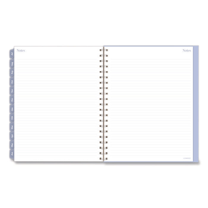 Dewdrop Academic Weekly Monthly Planner, Watercolor Floral, Blue/Gray/Purple Cover, 12-Month (July to June): 2025 to 2026